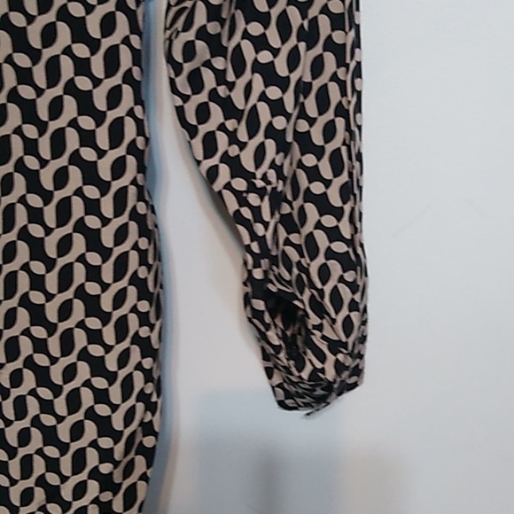 Faithfull the Brand Black and Tan Geometric Dress - Size 2 - Picture 6 of 9